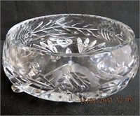 Footed 7 X 3.5" crystal bowl