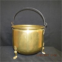 Footed brass handled pot 11" X 15"