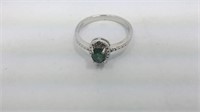 Emerald and diamond dinner ring