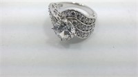 Near flawless 3.50 ct. white sapphire estate ring