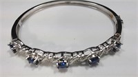 5.12 ct. sapphire bangle bracelet