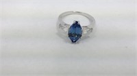 Marquis cut tanzanite estate ring