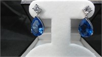 6.12 ct. pear cut tanzanite earrings