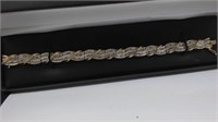 Rolex style diamond tennis bracelet