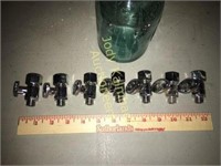 Lot of toilet water cutoff valves