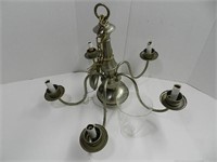 Vintage Chandelier with 5 glass globes
