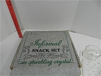 Vintage 4 Piece Sparkling Crystal Snack Ware