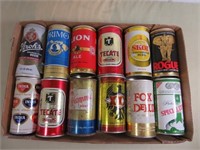 Flat of Vintage Beer Cans - C