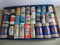 Flat of Vintage Beer Cans - A