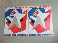 Vintage Chicago Cubs 10 Cent Programs
