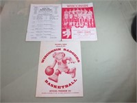 1956, 61, and 72 Wisconsin Badgers Programs
