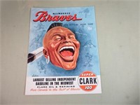 1955 Milwaukee Braves Score Card