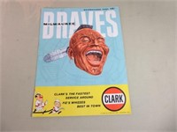1961 Milwaukee Braves Score Card