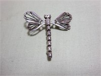 Sterling Dragonfly Pin Marked .925, 4.0g