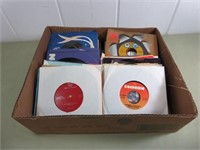 Flat of 45 rpm Records by Various Artists