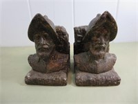 Pair of Ceramic Knights' Head Bookends