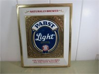 Plastic and Cardboard Pabst Sign
