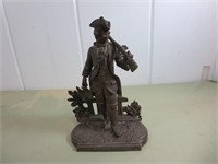Cast Metal Colonial 1700's Style Hunter Statue