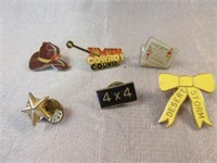 Cowboy etc. -Assorted Pins