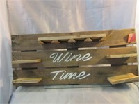 Wine Time Rustic Wall Shelf / Sign