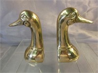 Brass Duck Head  Bookends