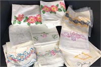 (8) Sets of Vintage Linen Pillowcases