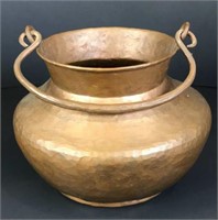 Hammered Copper Pot with Handle