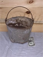 Rustic Metal Bucket with handle