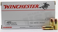 50rds Winchester 45auto 230gr Cartridges