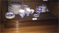 Large Grouping Mixed Meissen Blue Onion Dinner Set