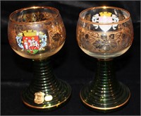 Set of 2 West German Glass Mugs(Hadamar)
