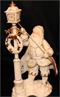 Lenox Santa Lighted Post Figurine