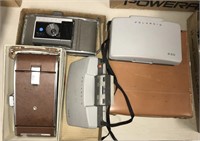 Polaroid cameras/case