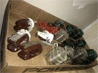 Glass insulators and other items