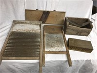 Vintage washboards/Kraut cutter/ other items