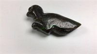 Carved stone bird figure, 21/2 inches long, (715)
