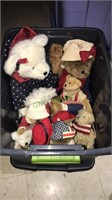 Box lot of patriotic Boyds Bears all in a tub