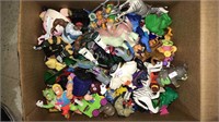 Box lot including kids toy figurines including
