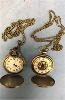 Pair of pocket watches, one is working (702)