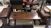Ethan Allen Pine coffee table and two drop leaf in