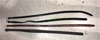 Four nice quality leather belts 49+ inches long,