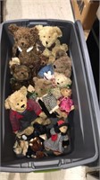 Large tub a lot of Boyds Bears including the tub