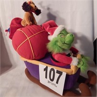 THE GRINCH STUFFED SLEIGH 14 IN