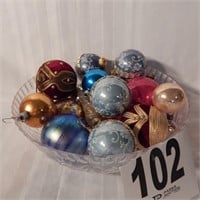 BOWL OF ORNAMENTS 11 IN