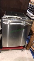 GE profile dishwasher with stainless steel front,