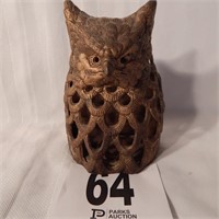 OWL CANDLE HOLDER MADE IN JAPAN 7"
