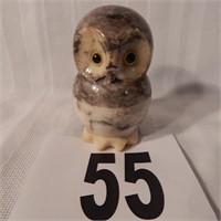 ALABASTER OWL MADE IN ITALY 4"