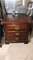 Cherry 2 drawer bedside chest, chippendale style,