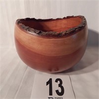SOLID CHERRY BOWL MADE BY MIKE TOMERLIN 1995 9 IN