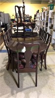Tom Seely Cherry queenanne table and eight